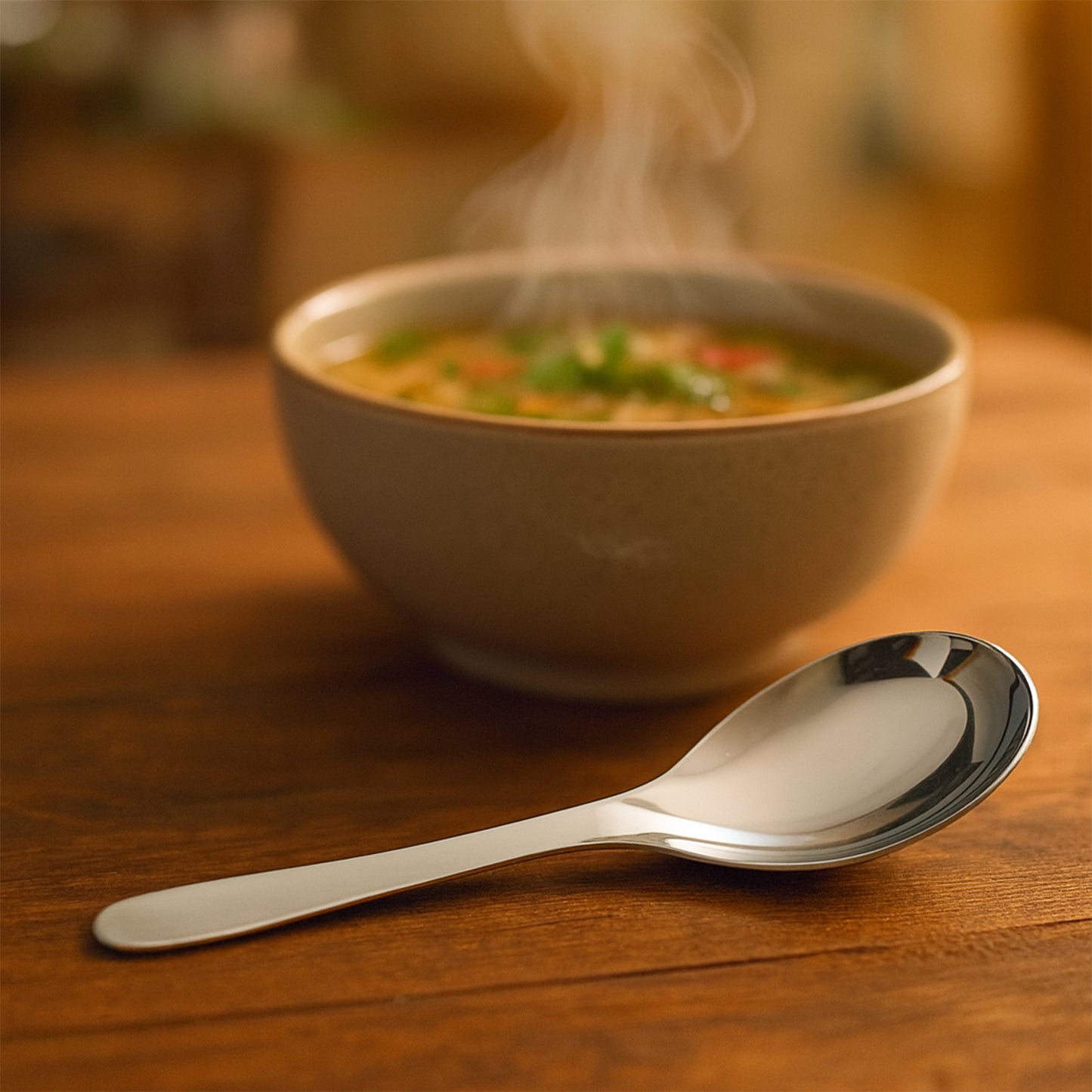 6 Piece Stainless Steel Soup Spoon Set for Everyday Dining - Happy Price - Image 3