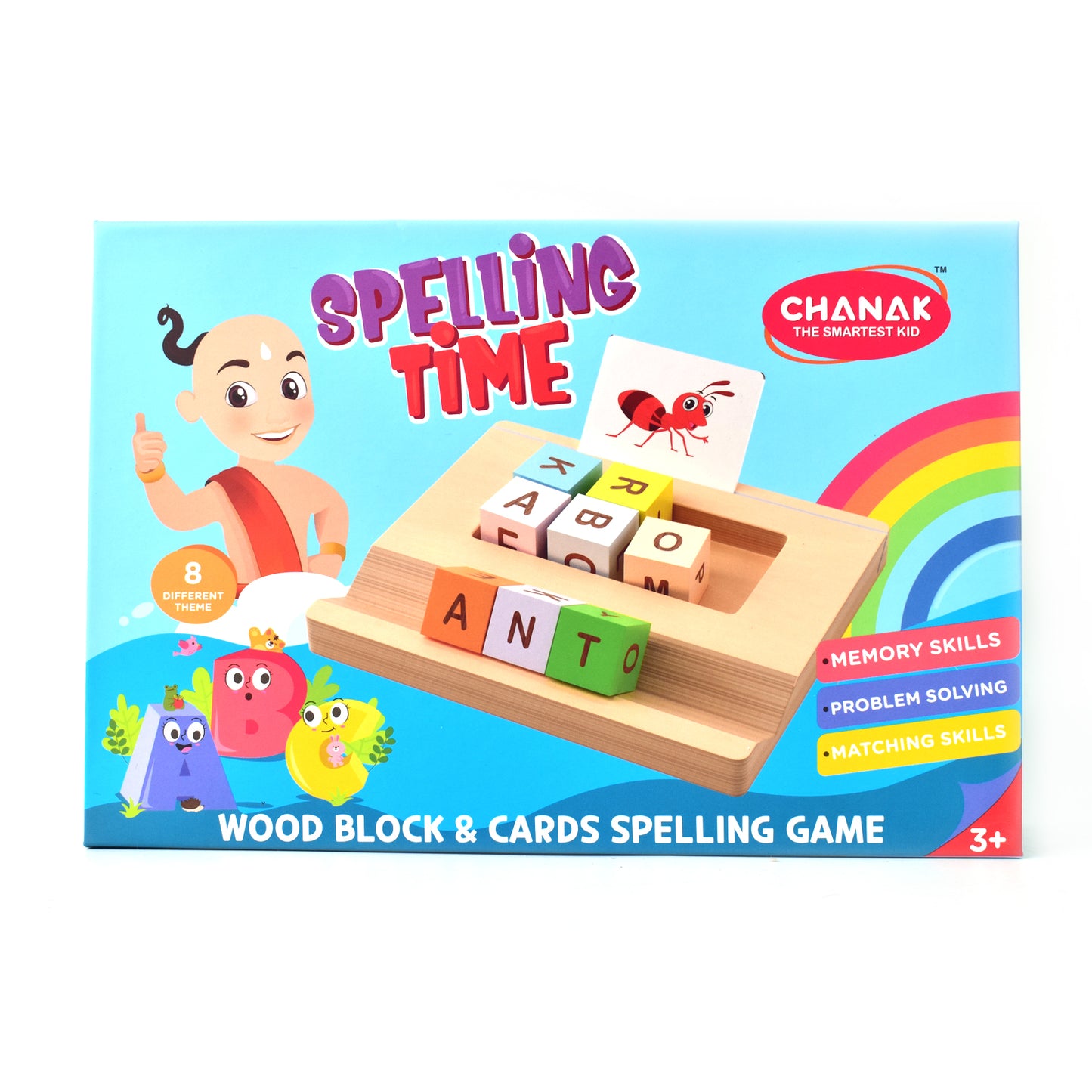 Alphabet Puzzle Spelling Reading Words (26 Flash Cards 8 Woodenblock) - Happy Price - Image 7