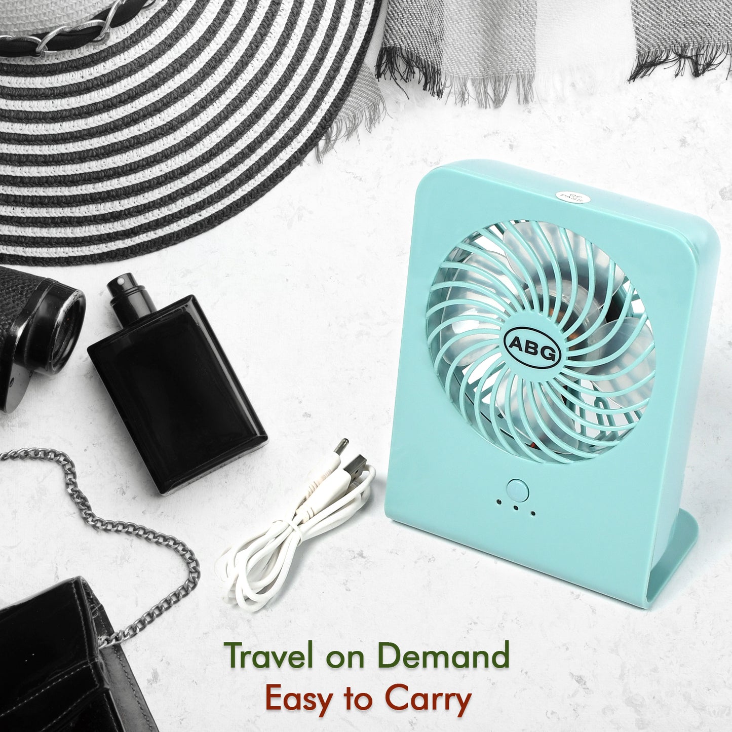 Portable Desk Fan Big Table Fan 3 Step Speed Setting Fan Personal Desk Fan Suitable For Office School Home Use (Battery Not Include) - Happy Price - Image 5