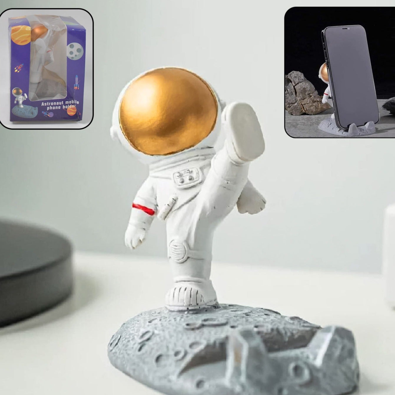 Mobile Holder Astronaut Phone Stand Planet Creative Fun 3d Design (1 Pc) - Happy Price - Image 1