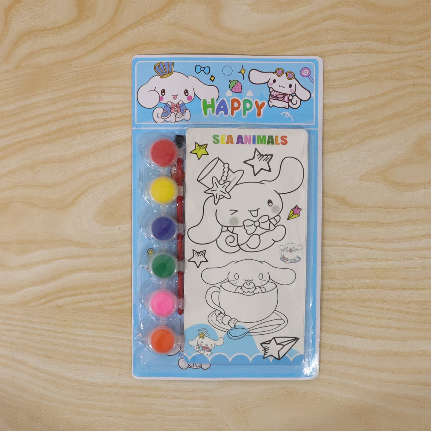 Kids Diy Colour Painting Kit With Cartoon Sketch Book (1 Set)