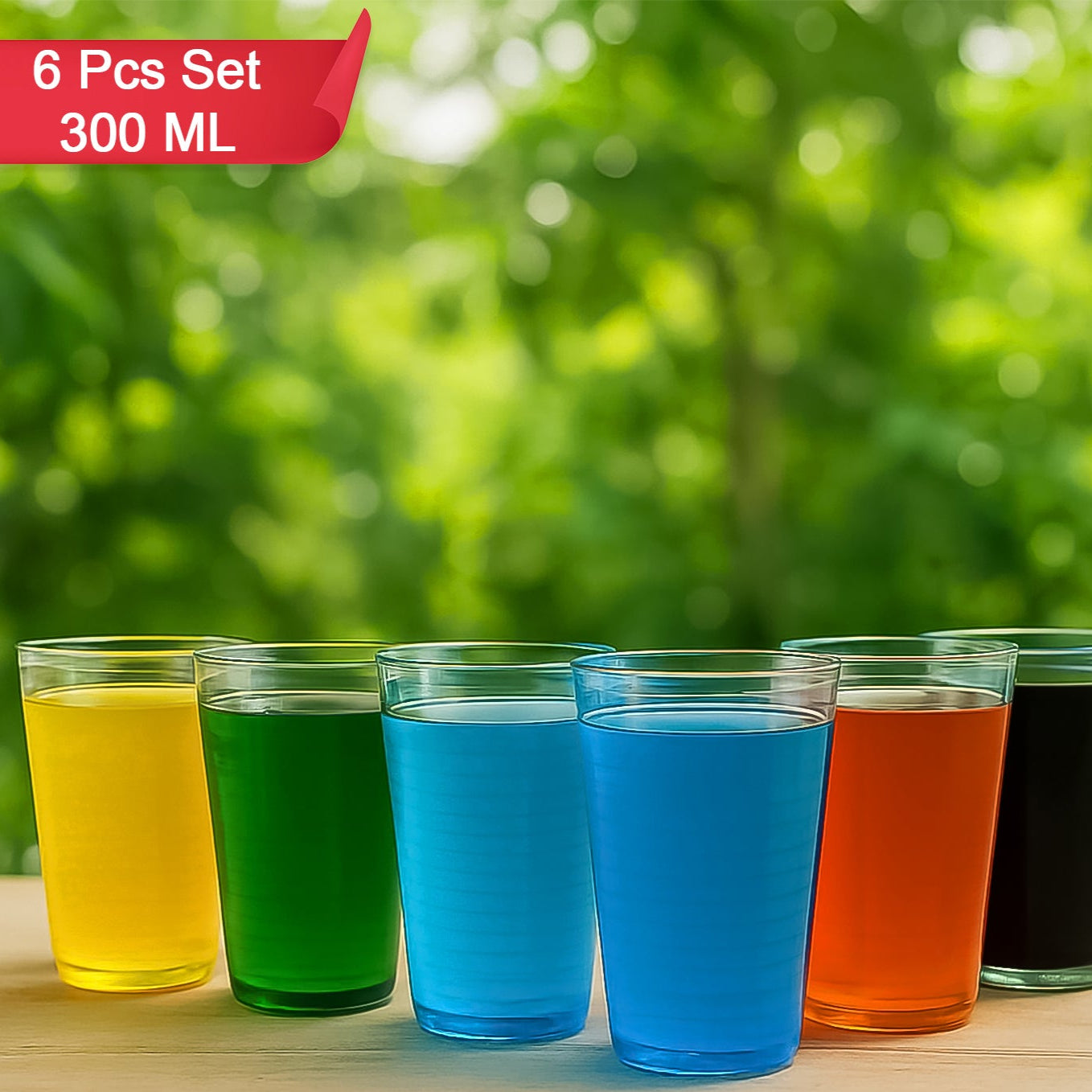 Apex Pyramid Ringo Plastic Glass 300ml Approx Durable Crystal-clear Tumbler - Happy Price - Image 1