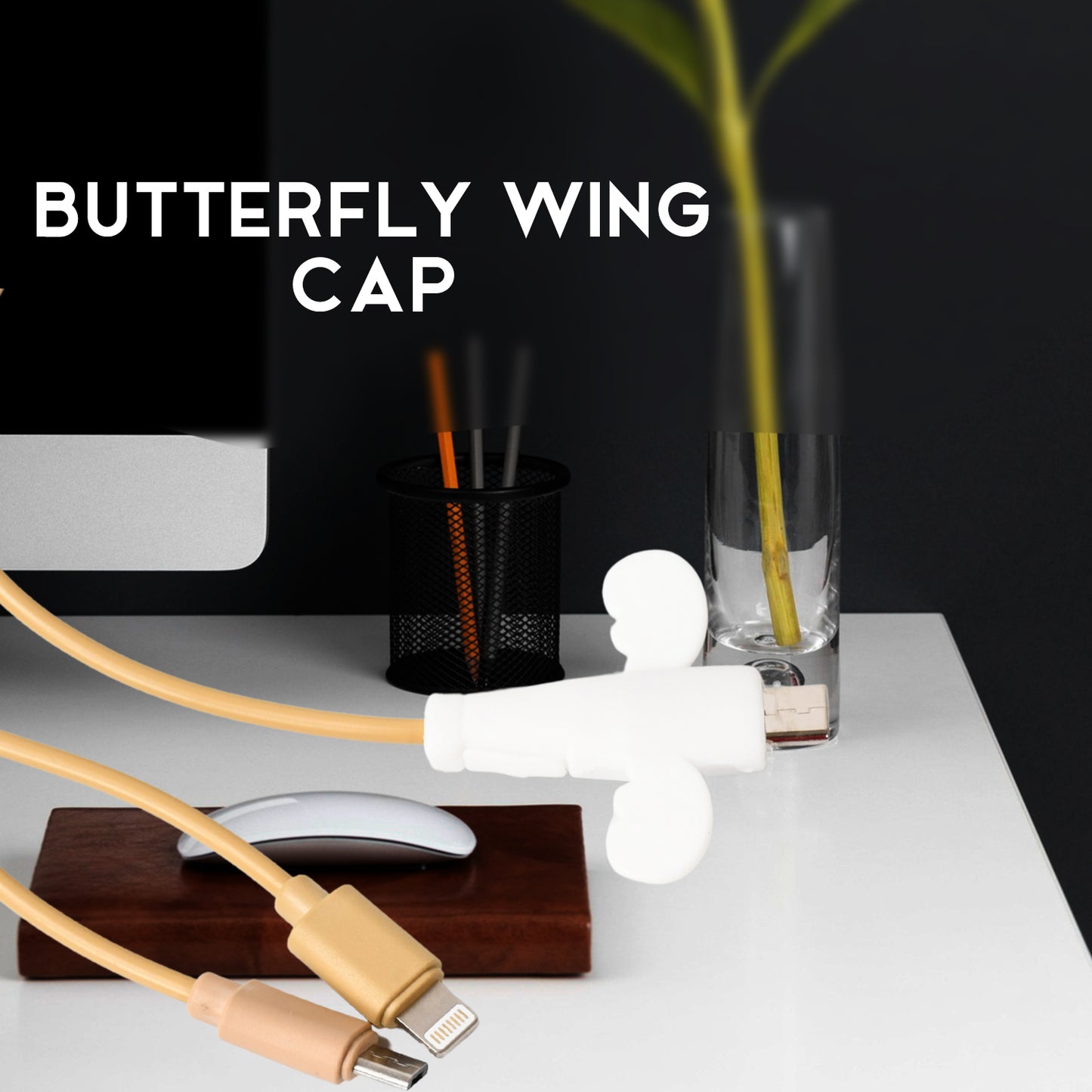 Silicone Data Cable Protector Angel Data Cable Protective Cover 2 In 1 Mobile Phone Cord Earphone Cord Saver Storage Tool - Happy Price - Image 7