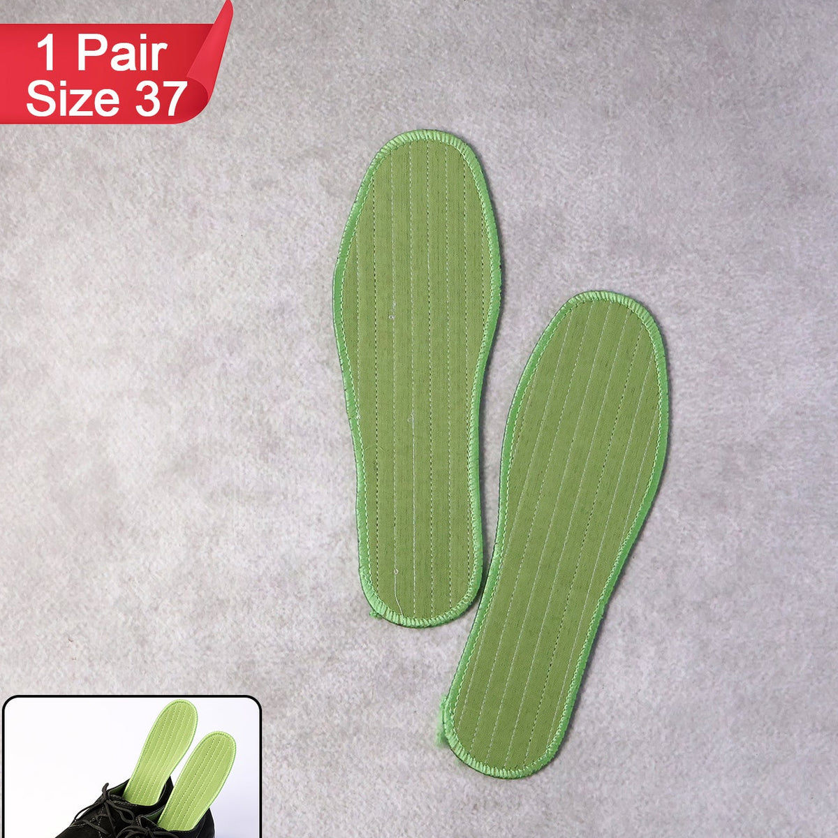 Comfort Shoe Insoles for Size 37 Foot Support - 1 Pair Breathable Cushioned Inserts - Happy Price - Image 1