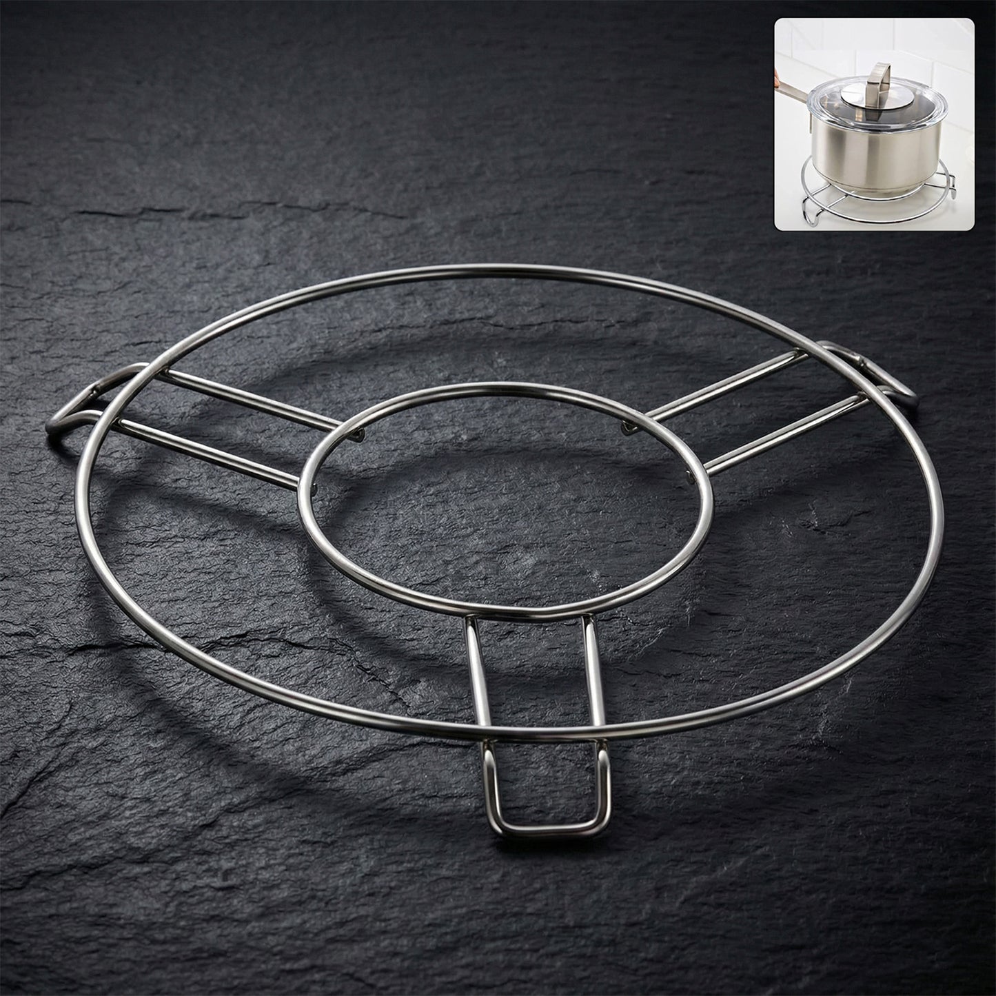 Stainless Steel Round Cooker Stand for Pots & Pressure Cookers - 1 Pc - Happy Price - Image 7