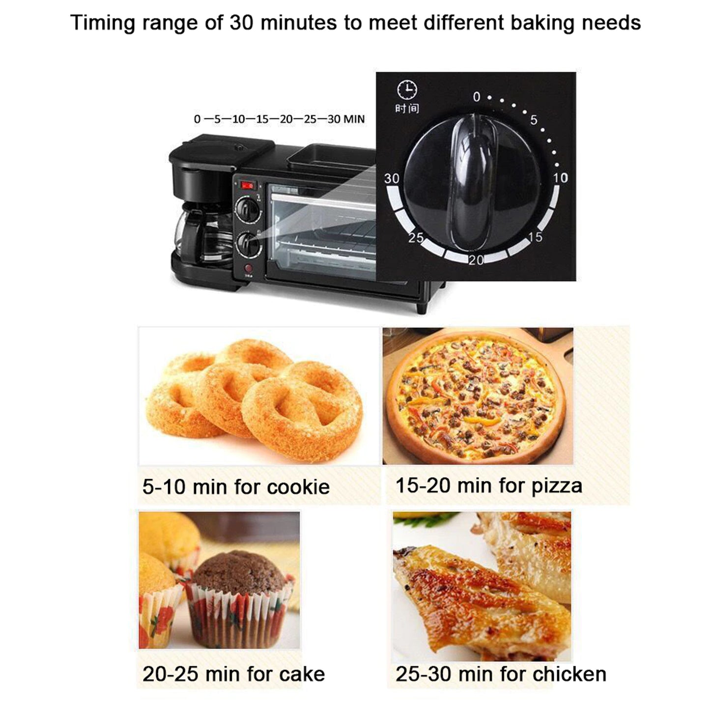 3-in-1 Compact Breakfast Station: Toaster, Grill & Coffee Maker - Great Price - Image 6