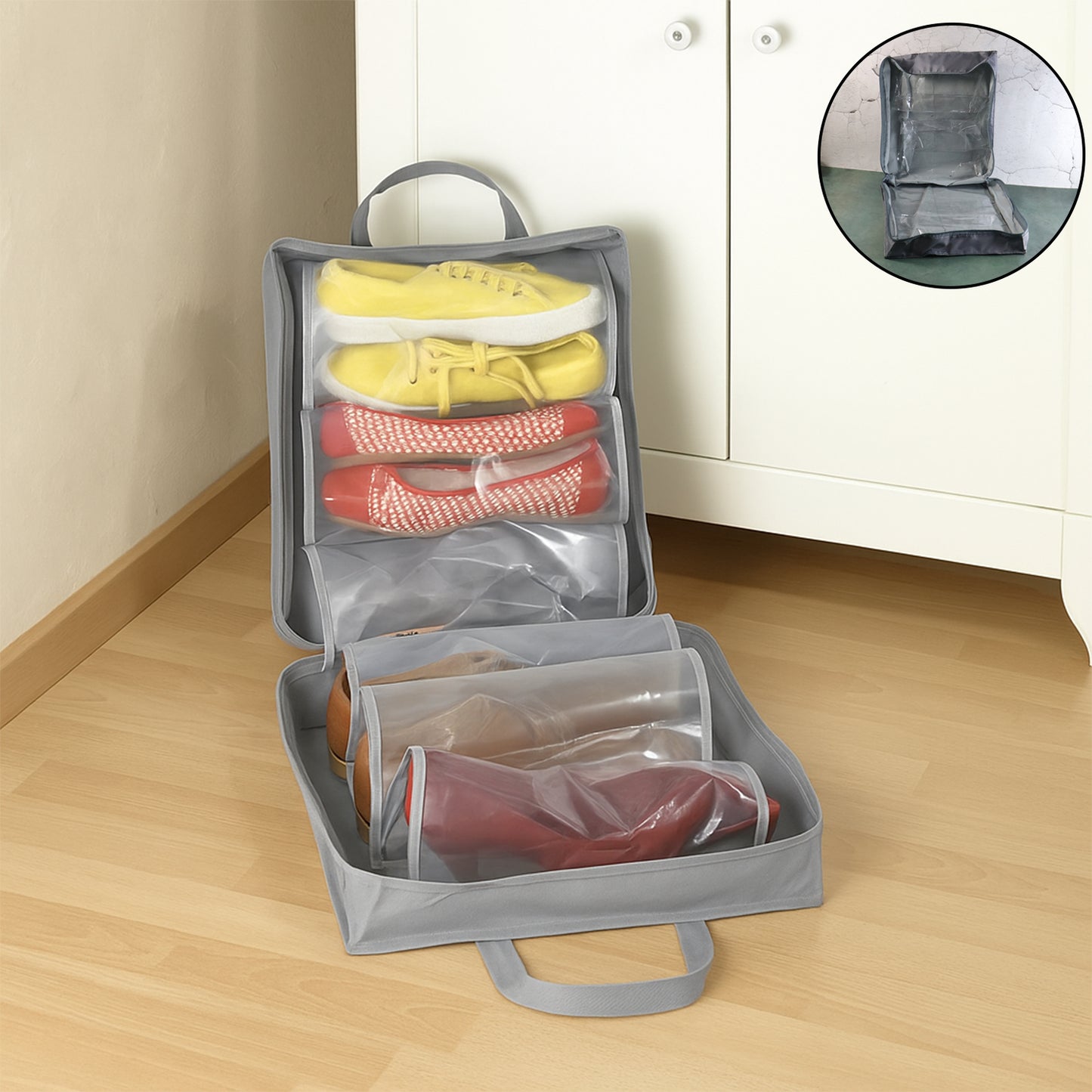 Travel Shoe Bag Organizer (1 Pc) - Waterproof, Foldable Footwear Carrier - Happy Price - Image 3
