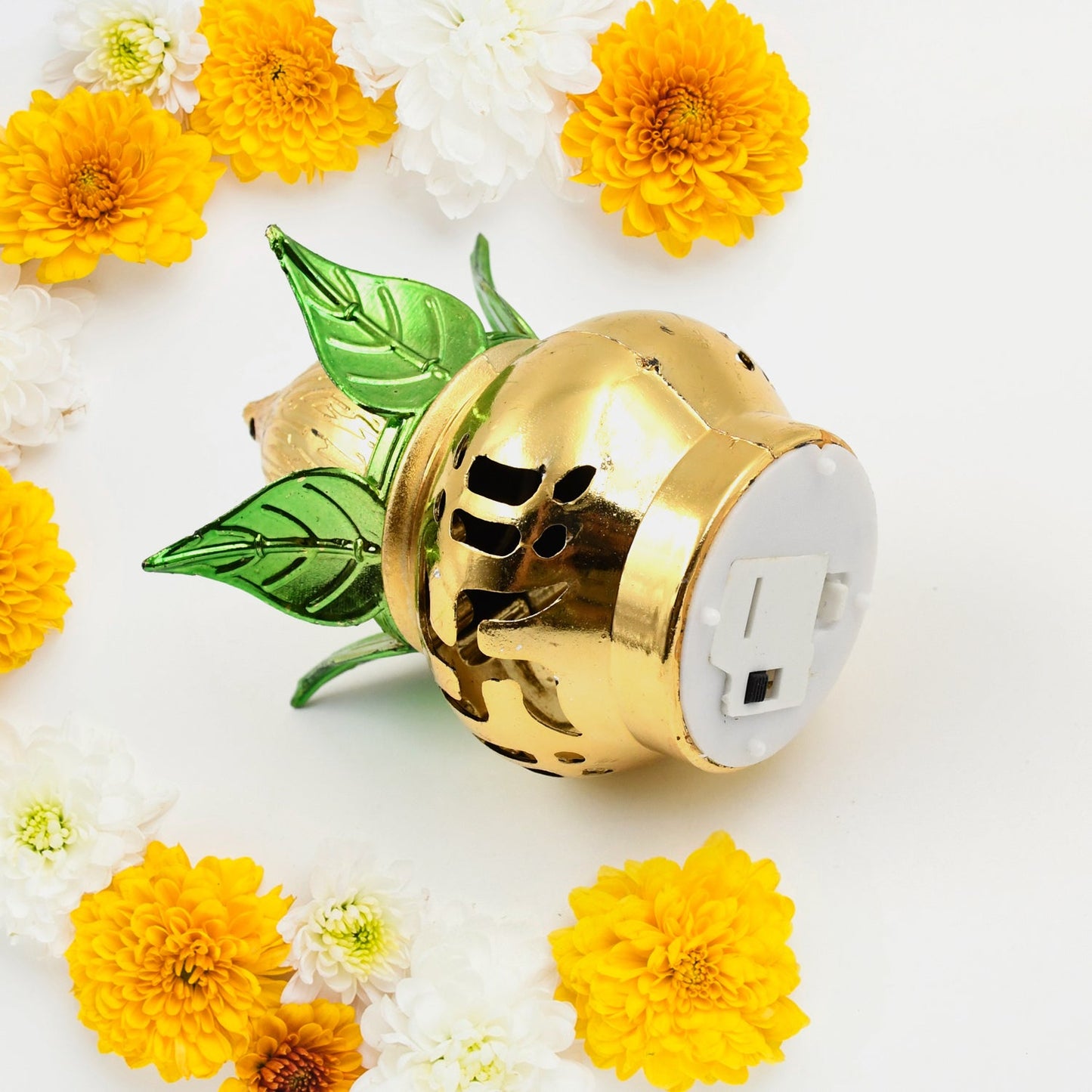 Gold Plated Eco Friendly Led Kalash For Pooja Mandir (1 Pc Multicolor Led) - Happy Price - Image 3