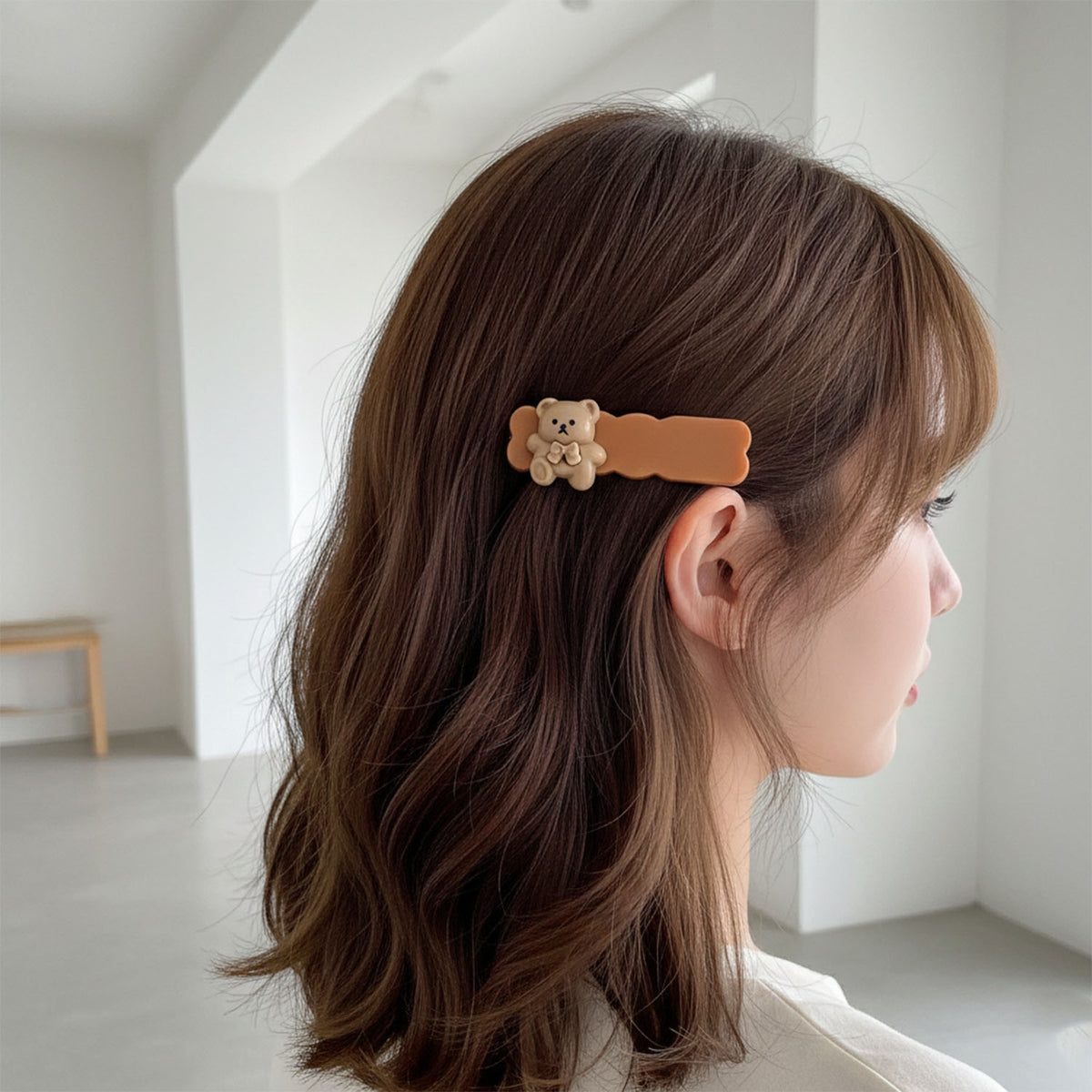 Cute Teddy Bear Snap Hair Clips Set - 4 Pc for Girls - Happy Price - Image 6
