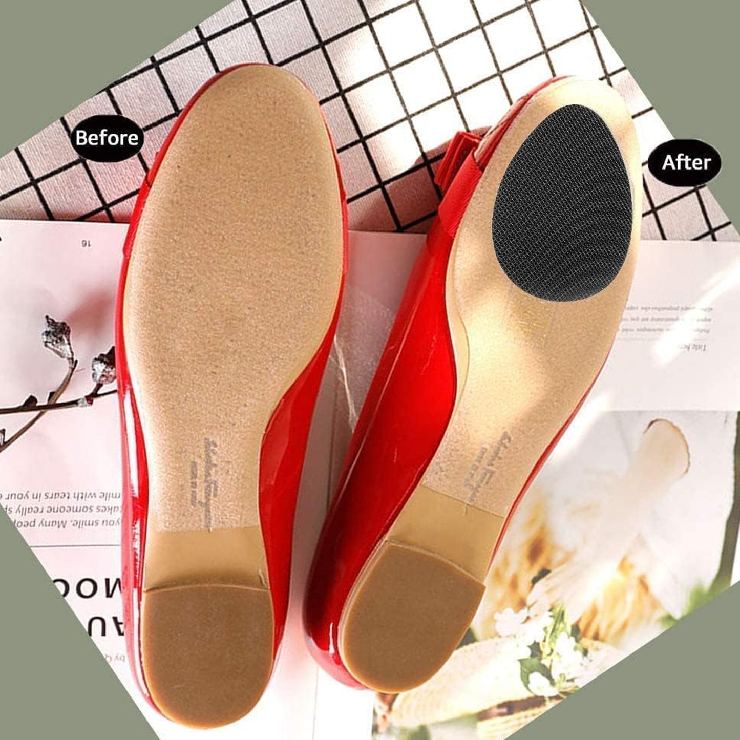 Non-slip Shoe Pads Rubber Shoe Sole Protector Pads Self-adhesive Shoe Grips Pads Stickers Non Skid For Ladies Shoes High Heels Boots (1pc) - Happy Price - Image 2