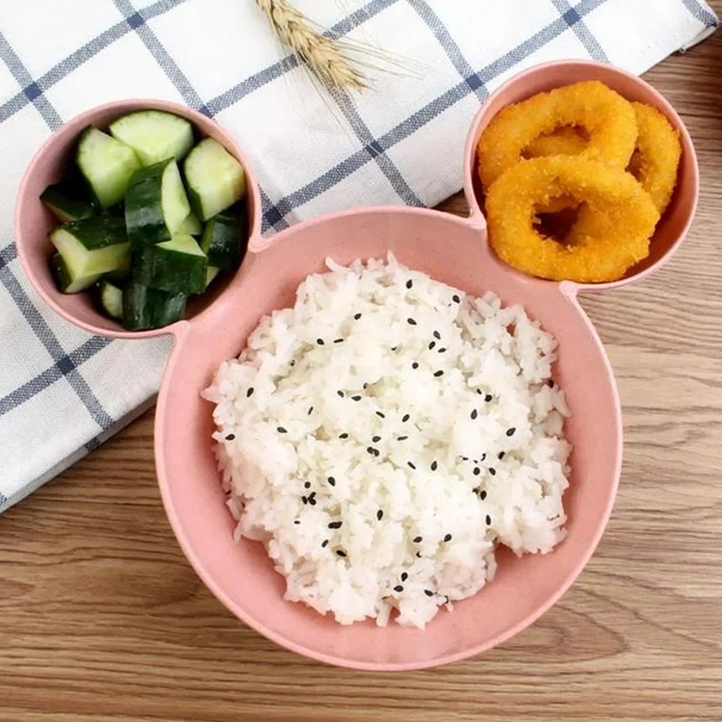 Mickey Mouse Shape Plates For Kids Bpa Free Unbreakable Childrens Food Plate Kids Bowl Fruit Plate Baby Cartoon Bowl Plate Tableware (1 Pc) - Happy Price - Image 3