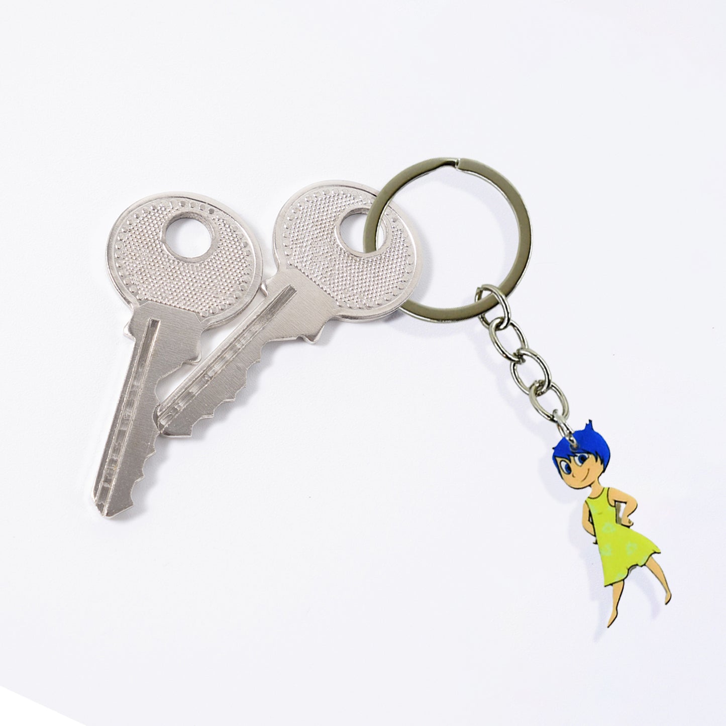 Cartoon Character Soft Pvc Keychain With Haired Girl Design (1 Pc) - Happy Price - Image 3