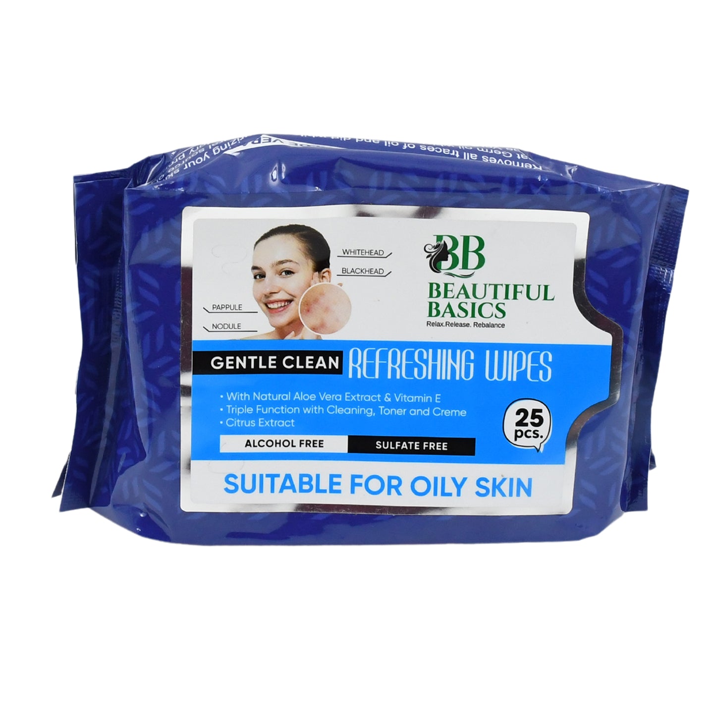 Refreshing Wet Wipes For Face Facial Cleansing Refreshing Skin Hydration Soothing For Skin Ph Balance Alcohol Free Nourishing With Fruit Extract 25 Wipes - Happy Price - Image 4