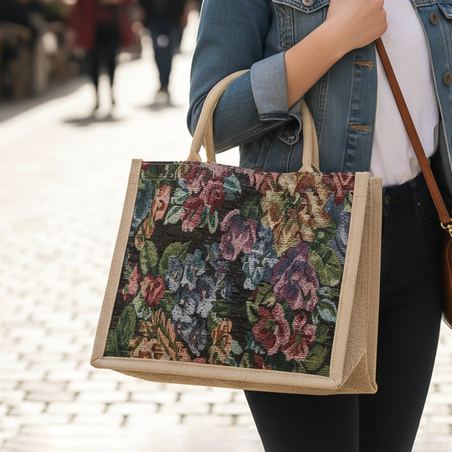 Floral Print Multipurpose Tote Bag - 1 Pc, 29x33 Cm - Great Price - Image 2