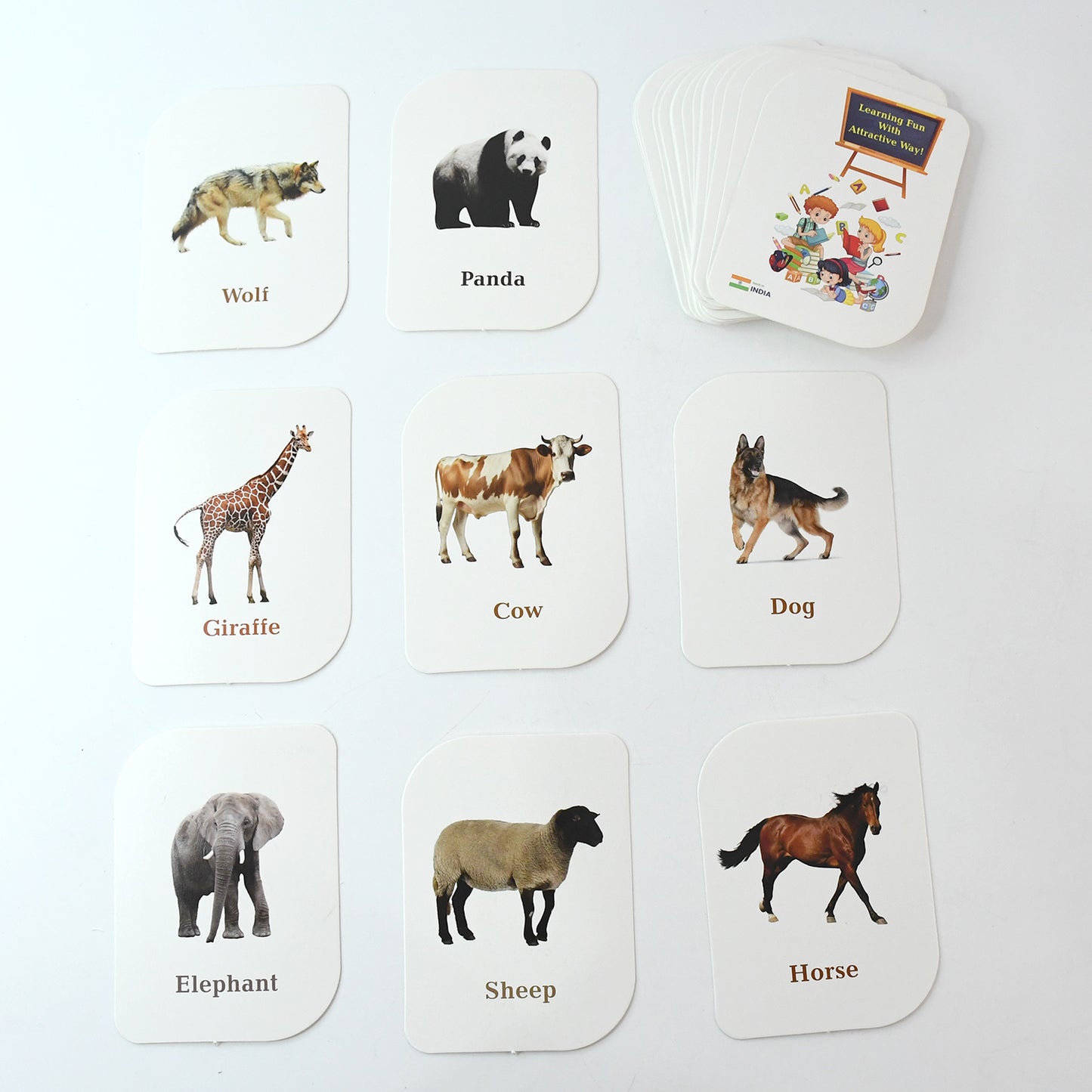 Kidkraft 32-piece Animal Flash Cards Set - Happy Price - Image 2