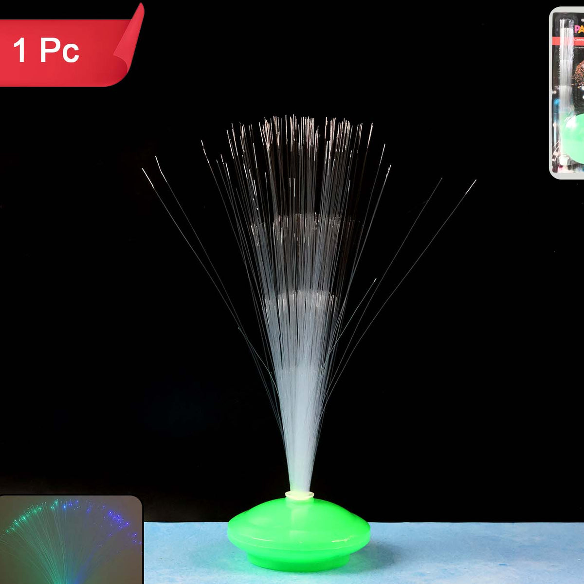 Fiber Optic LED Color Changing Lamp (1 Pc) - Decorative Table Light - Happy Price - Image 1