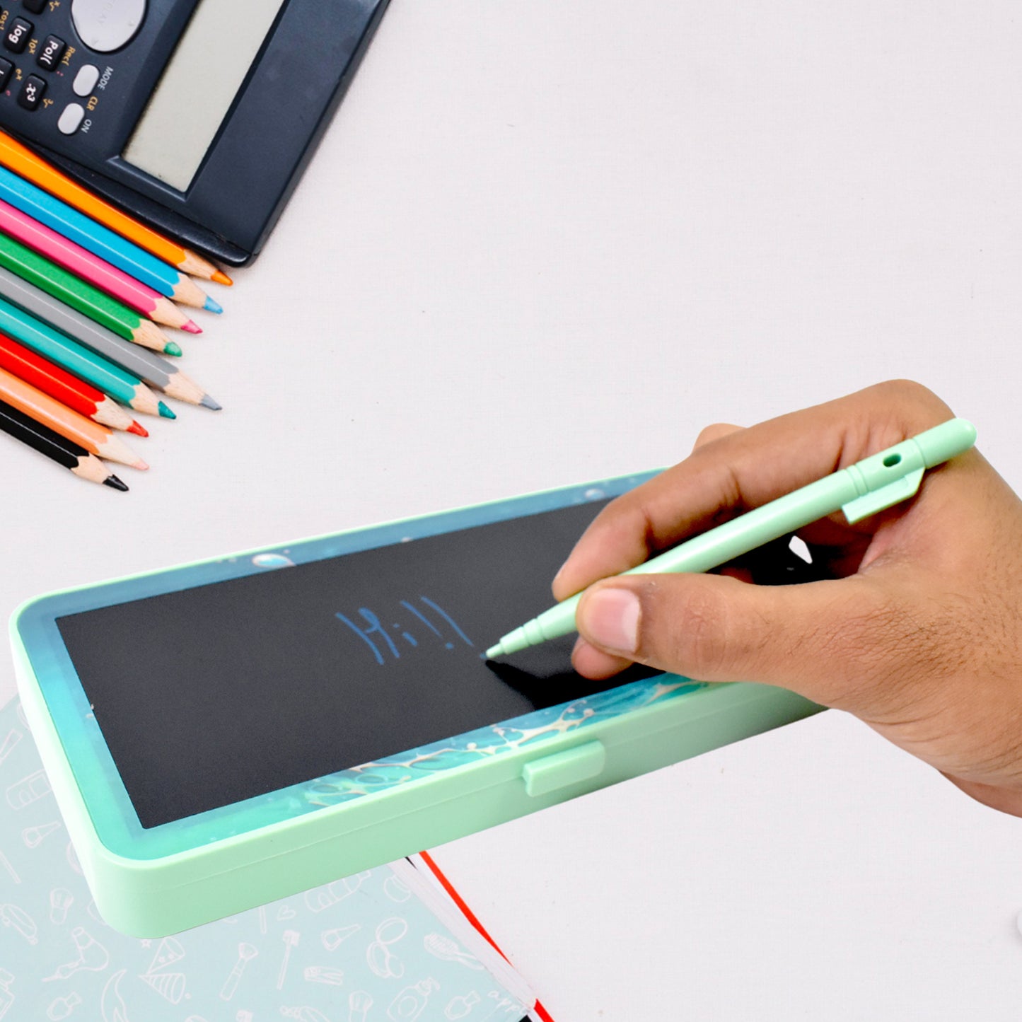 Lcd Drawing Pen Case Blue Colour (1 Pc) - Happy Price - Image 3