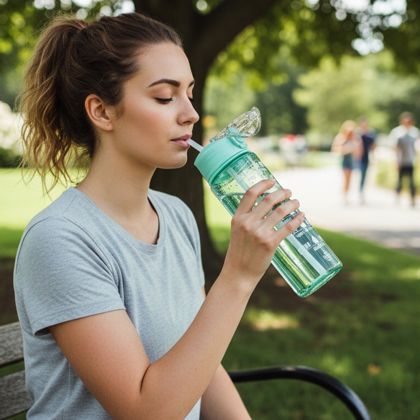 1000 ML Motivational Water Bottle with Time Marker & Flip Lid - Happy Price - Image 6