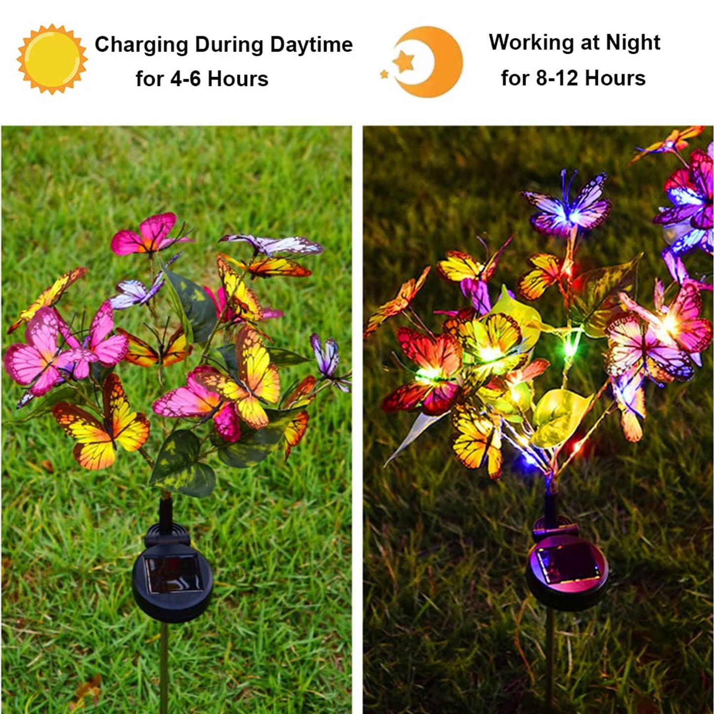 Solar LED Butterfly Garden Stake Light - Color Changing Outdoor Decor - Happy Price - Image 5