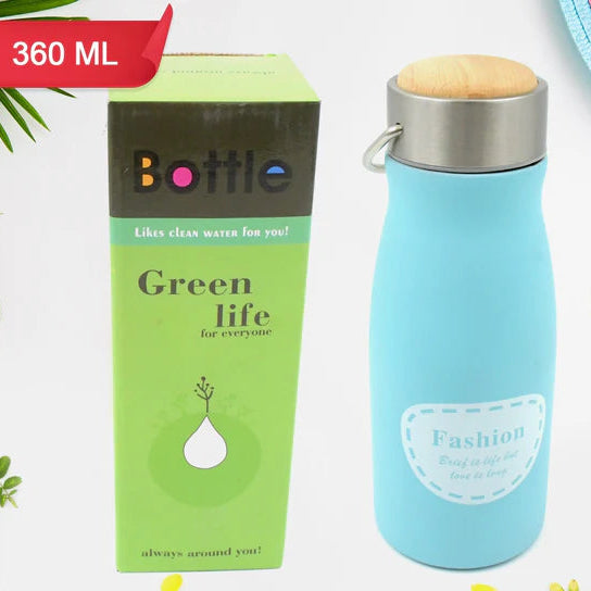 Stainless Steel Water Bottle - 360ml Leak-Proof for Office & Gym - Happy Price - Image 2