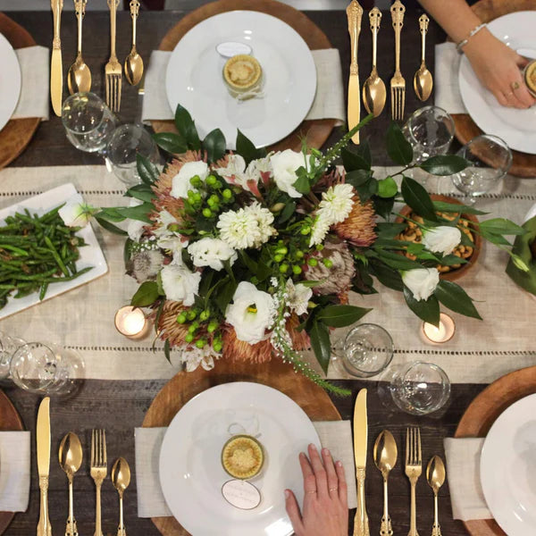 24-Piece Golden Cutlery Set with Oval Stand - Happy Price - Image 5