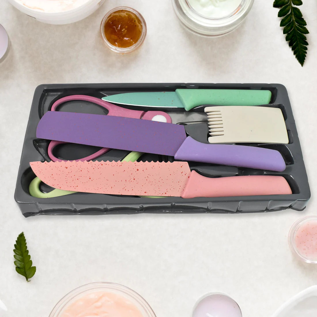 6 Piece Professional Kitchen Knife Set - Assorted Colors - Happy Price - Image 2