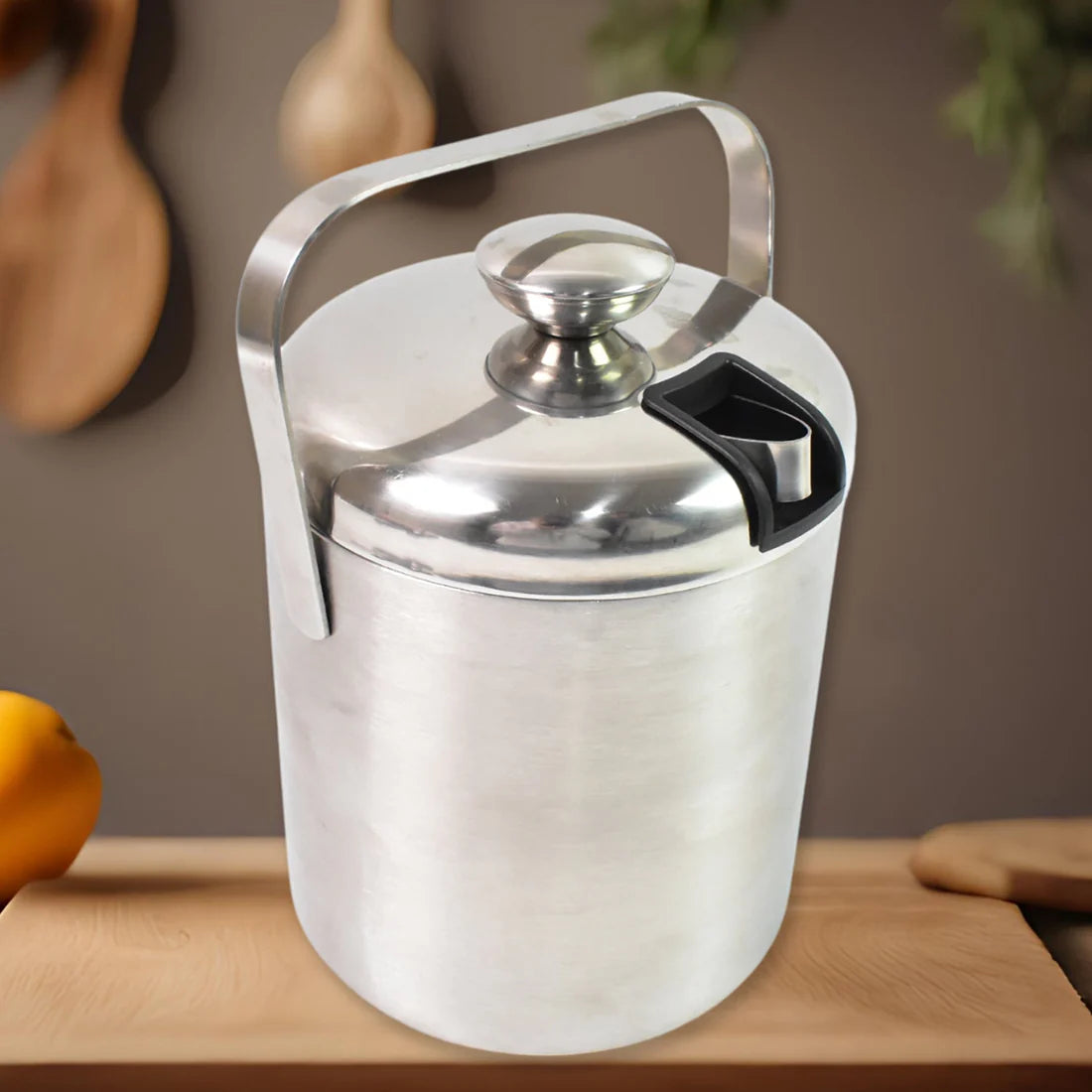 Stainless Steel Ice Bucket with Lid - 1.3 Liters - Happy Price - Image 4