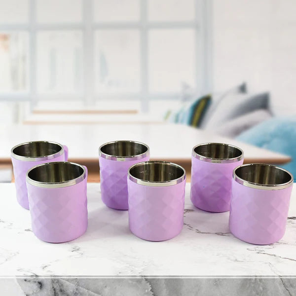 Apex Silika Glass Tea Cups - Set of 6, 200ml Capacity - Happy Price - Image 2