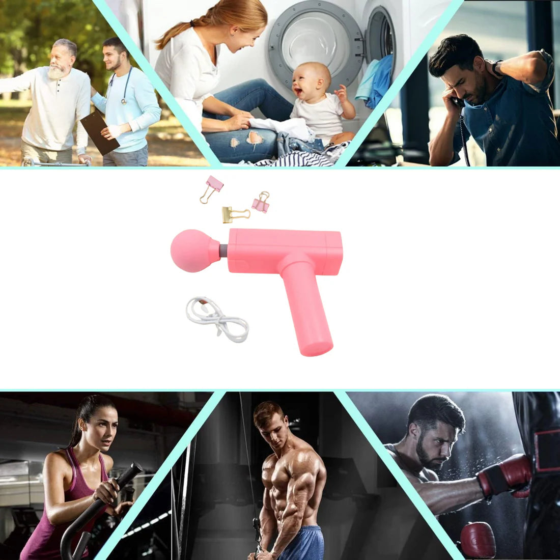 Deep Tissue Massage Gun with USB Charging - 1 Piece - Happy Price - Image 3