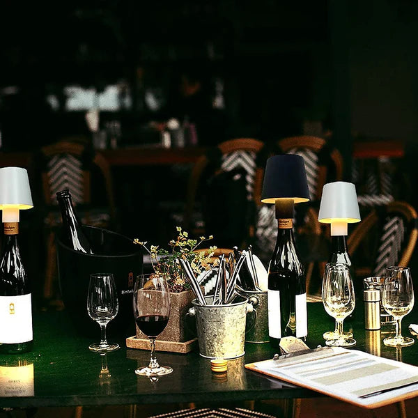 USB Rechargeable LED Bottle Lamp - Dimmable Wireless Table Light for Home & Bar (1 Pc) - Happy Price - Image 4