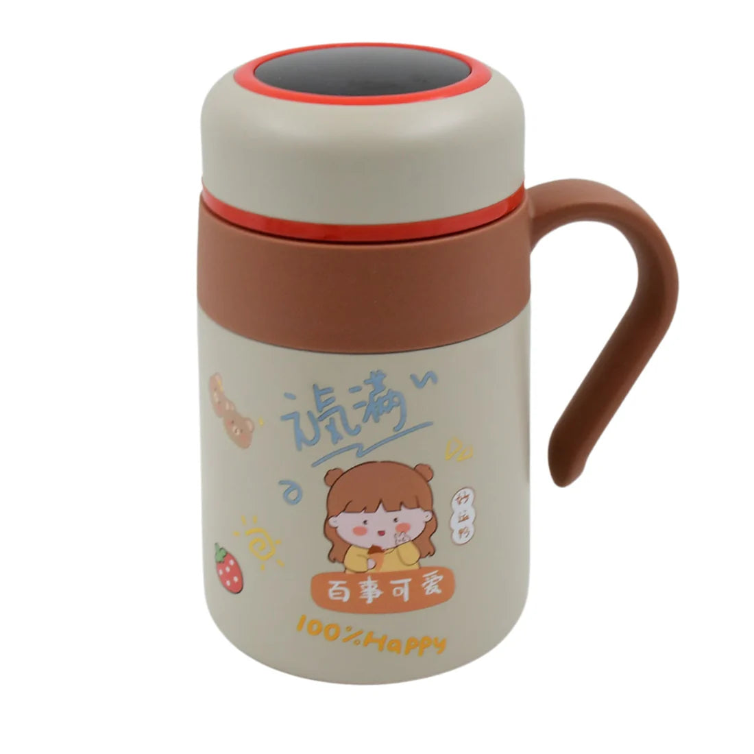 Stainless Steel Insulated Mug with Handle - 550 ML - Happy Price - Image 5