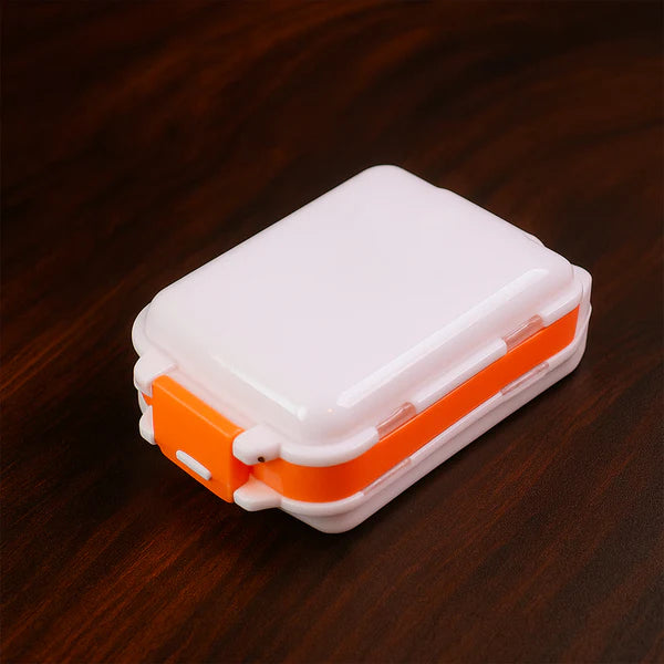 Dual-Sided Pill Organizer Box (1 Pc) - 8 Compartments, Travel Medicine Case - Happy Price - Image 6