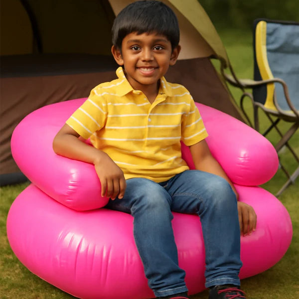 Kids Inflatable Sofa Chair - 28 Inch Portable Seat for Camping & Play - Happy Price - Image 6
