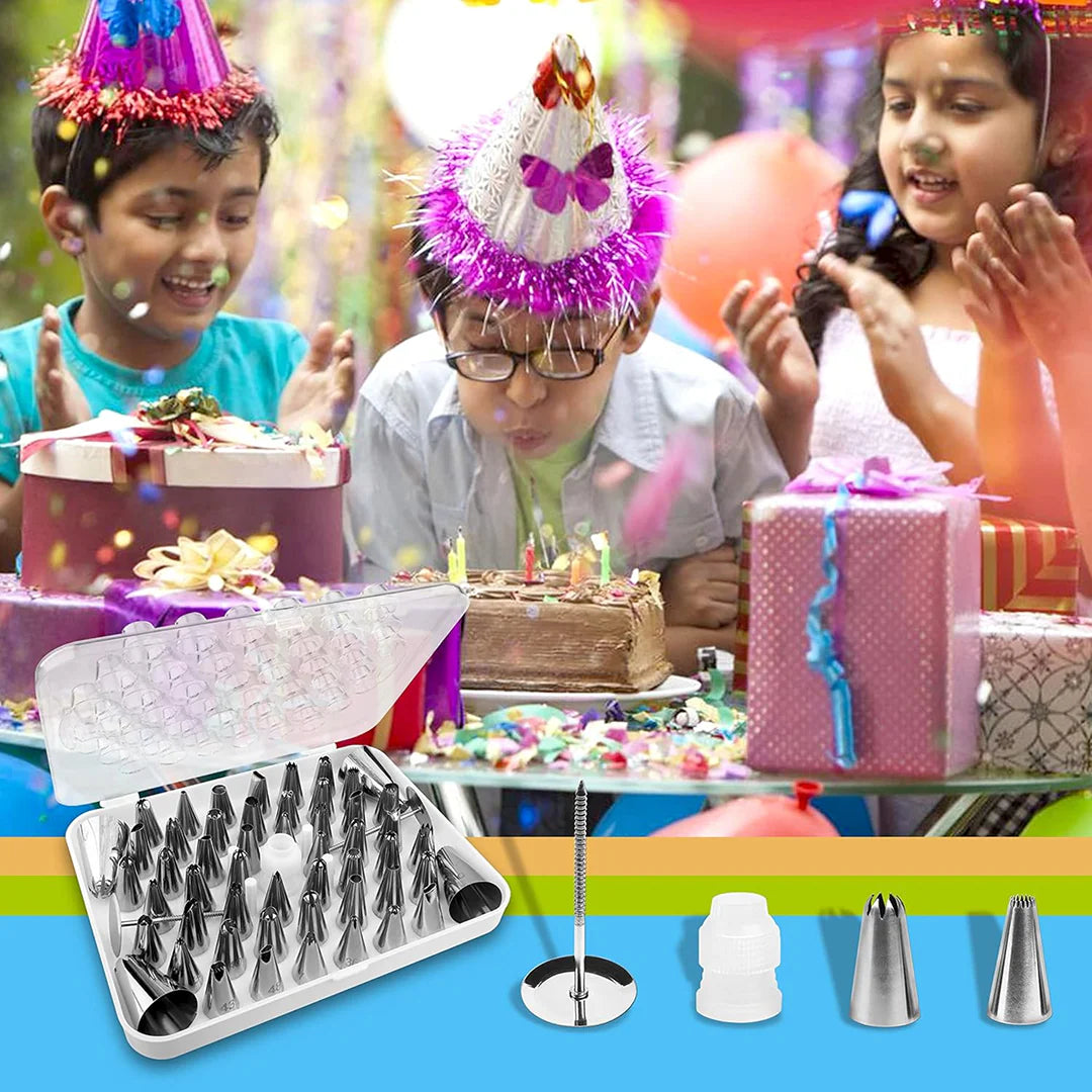 55-Piece Cake Decorating Nozzle Set for Pastry Art - Happy Price - Image 4