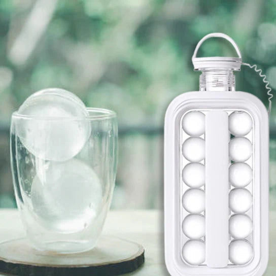 Foldable Ice Tray with Lid - Makes Ice Balls & Cubes - Happy Price - Image 1