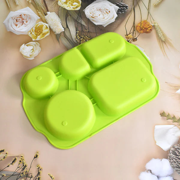 Durable 4-Piece Biodegradable Food Plates - 5 Compartment Square Design - Happy Price - Image 2