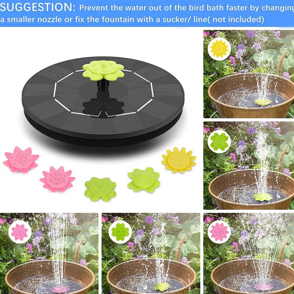 Solar Powered Water Fountain Pump Kit - 1 Set - Happy Price - Image 2