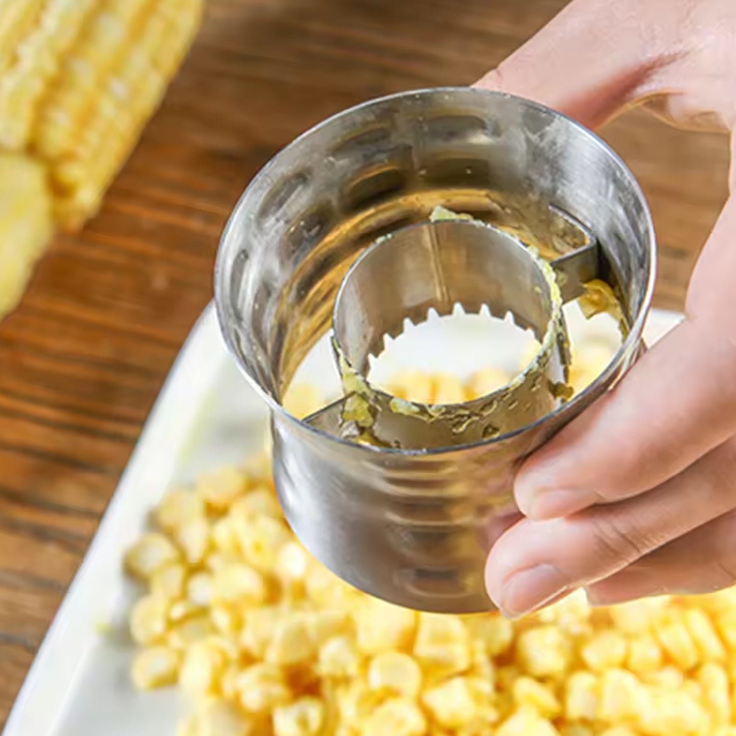 Corn Cutter Stainless Steel Stripping Kernels Remover (1 Pc) - Happy Price - Image 3