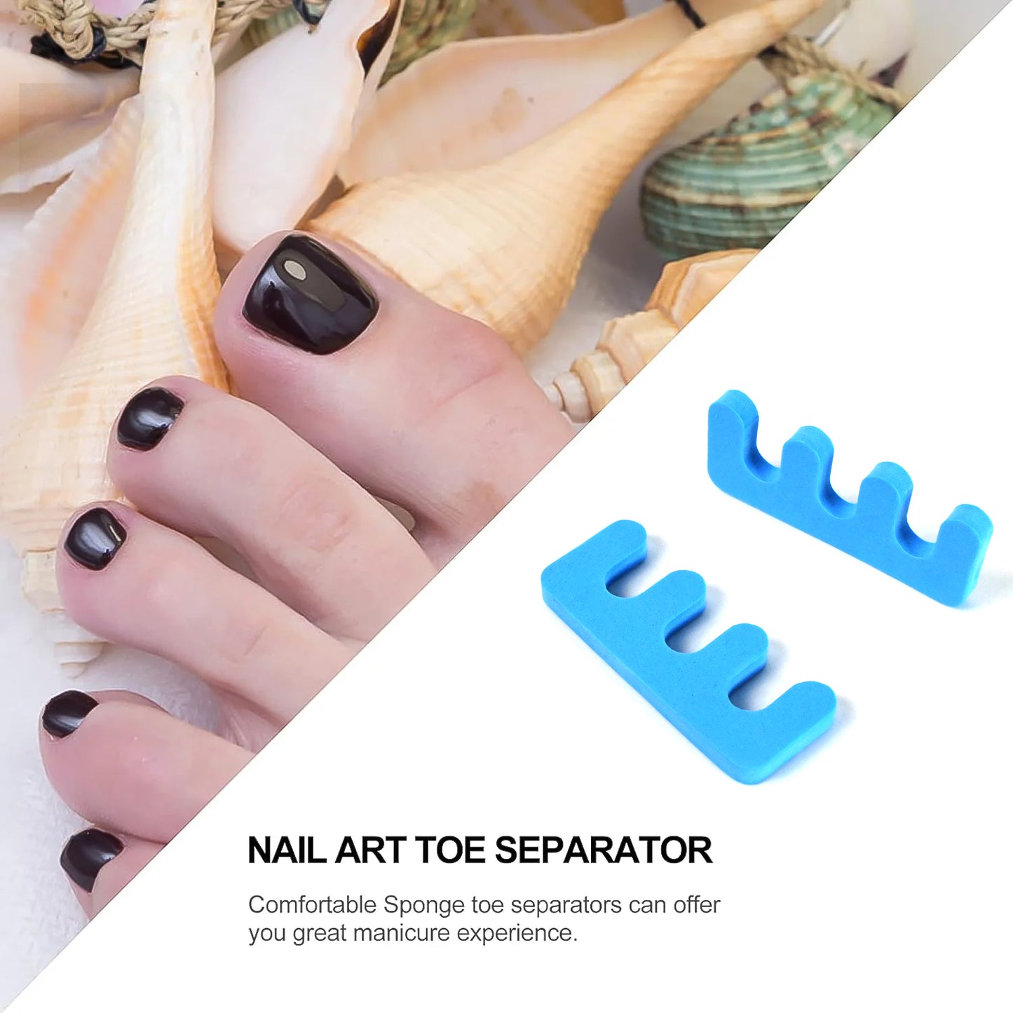 Toe Separators Toe Spacers Sponge Toe Stretcher Pedicures (1 Pair) - Happy Price - Image 6