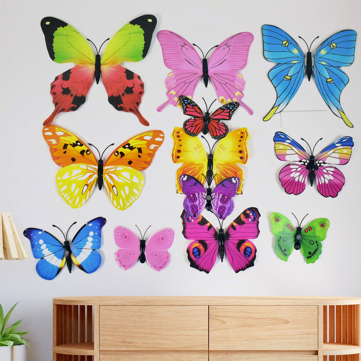 Decorative Colorful Butterfly Wall Stickers (12 Pc Set) - Happy Price - Image 7