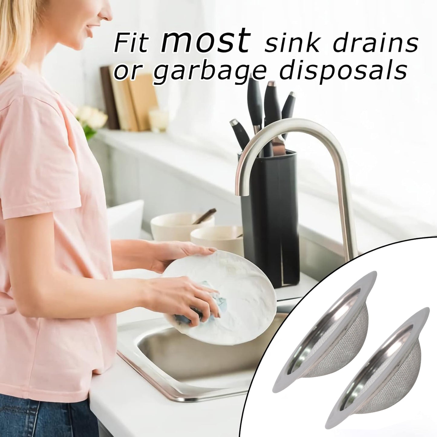 Stainless Steel Sink Strainer for Kitchen Drains - Rust-Resistant, Anti-Clog Filter (1 Pc) - Happy Price - Image 5