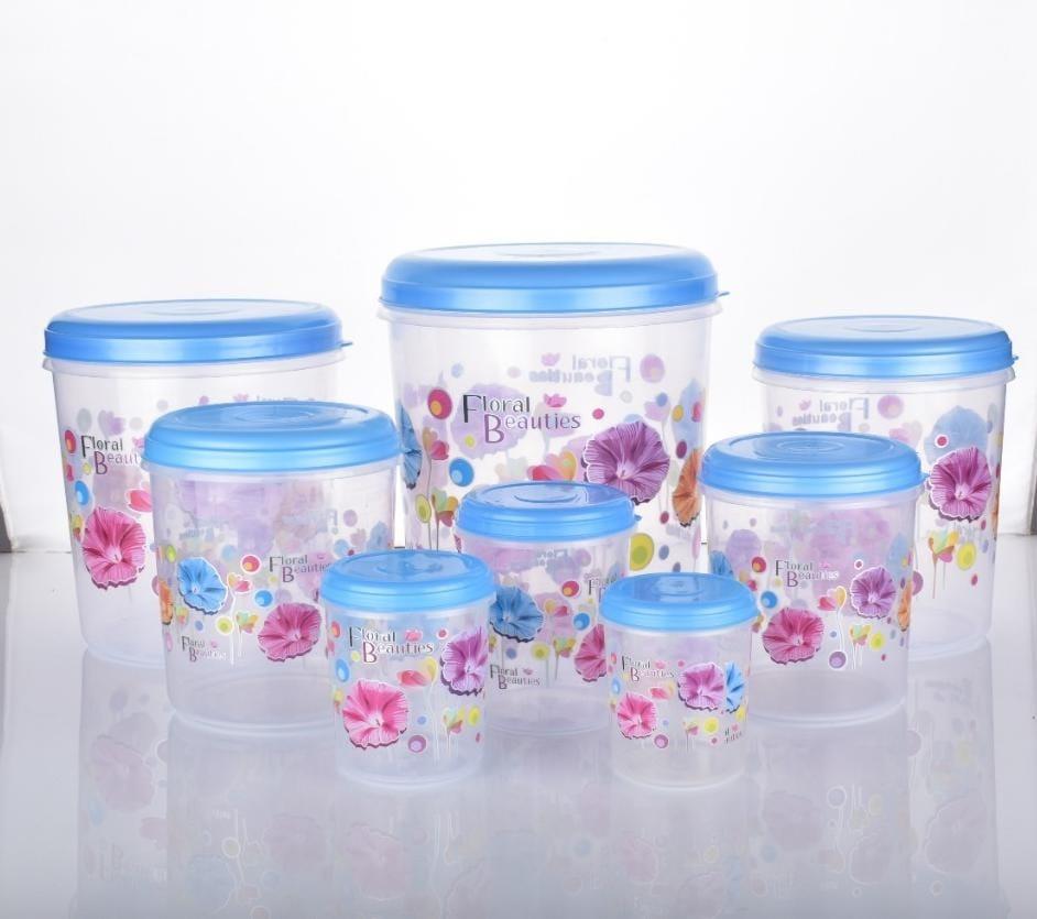 Air Tight Plastic Transparent Container Set (10000ml 7000ml 5000ml 3000ml 2000ml 1000ml 750ml 500ml) - Happy Price - Image 3