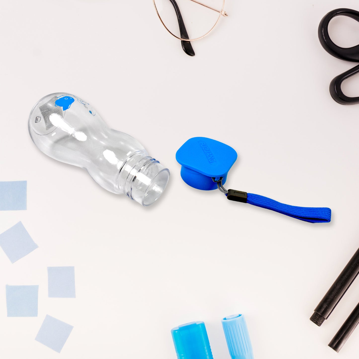 Transparent Travel Portable Water Bottle With Carry Straps (280 Ml 1 Pc) - Happy Price - Image 6