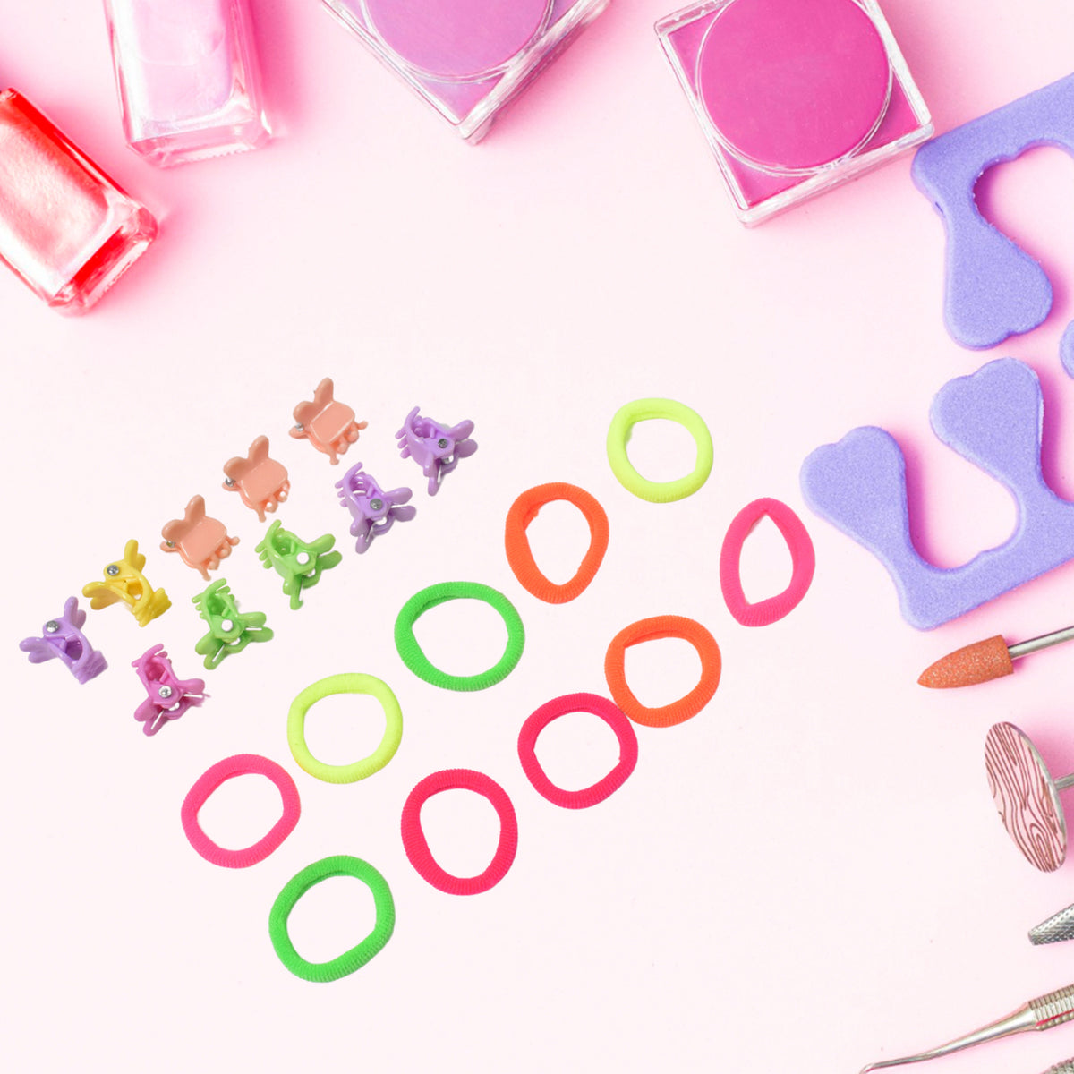 22 Pcs Girls' Hair Accessories Set - Clips & Headbands - Happy Price - Image 3