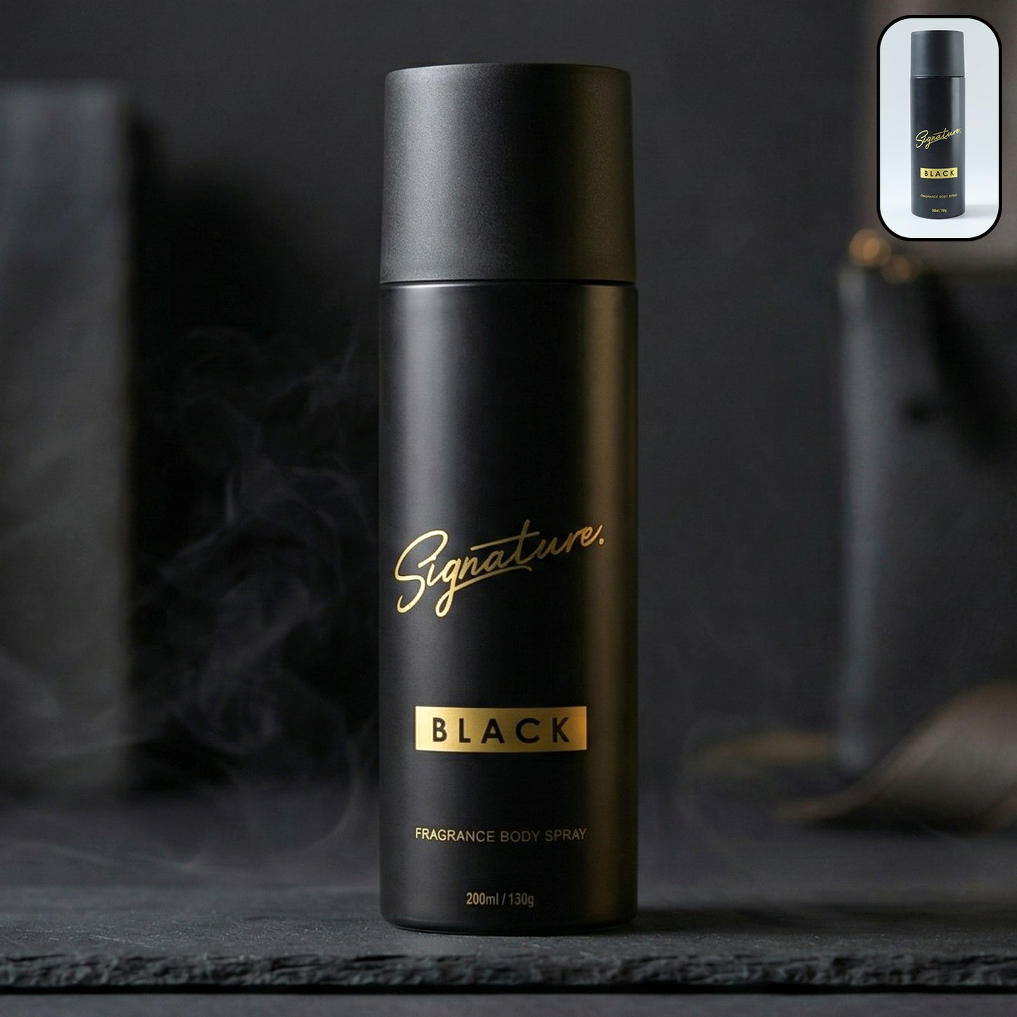 Signature Premium Black Fragrance Body Spray 200 ML for Men - Great Price - Image 2