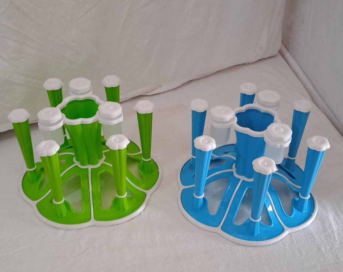 Miracle Plastic Glass Stand Tumbler Holder Glass Holder For Kitchen Dining Table 6 Glasses Stand With 3 Pepper Salt (Moq - 2 Pcs) - Happy Price - Image 7