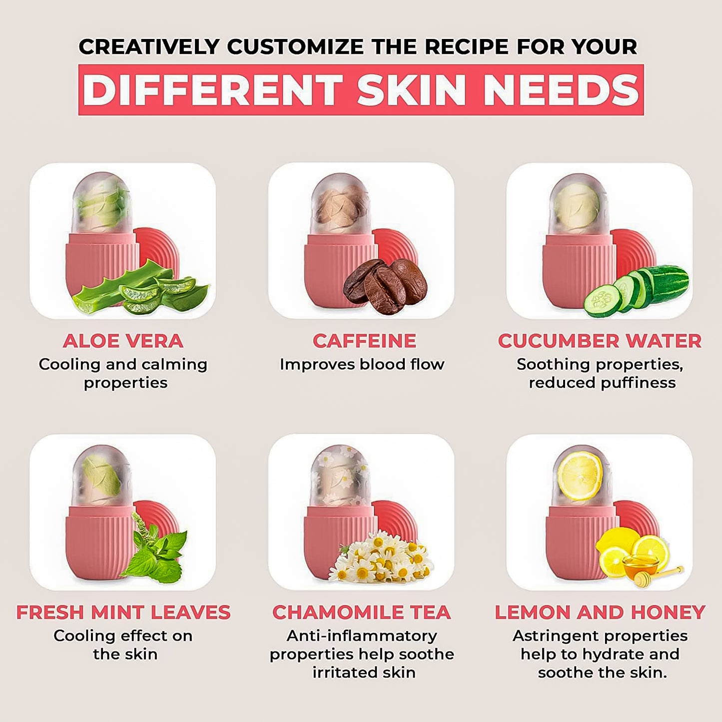 Beauty Face Massage Ice Roller (1 Pc) - Happy Price - Image 5