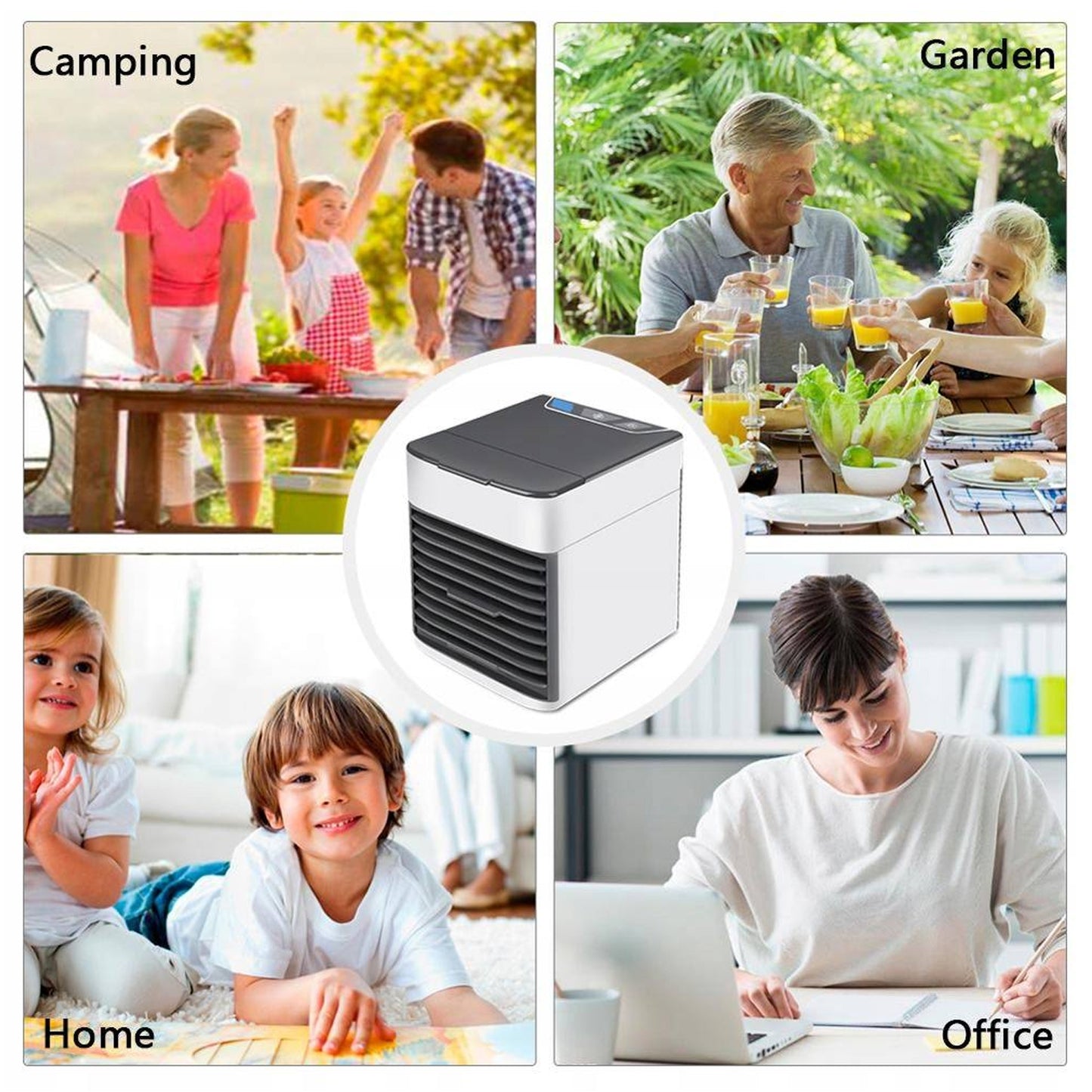 Mini Portable Air Cooler Personal Space Cooler Easy To Fill Water And Mood Led Light And Portable Air Conditioner Device Cool Any Space Like Home Office - Happy Price - Image 7