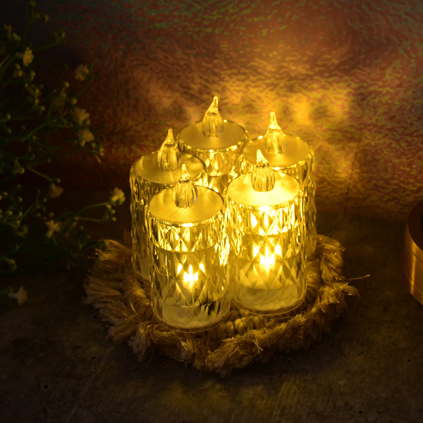 Decorative LED Crystal Flameless Candle Set - 6 Pieces - Happy Price - Image 3