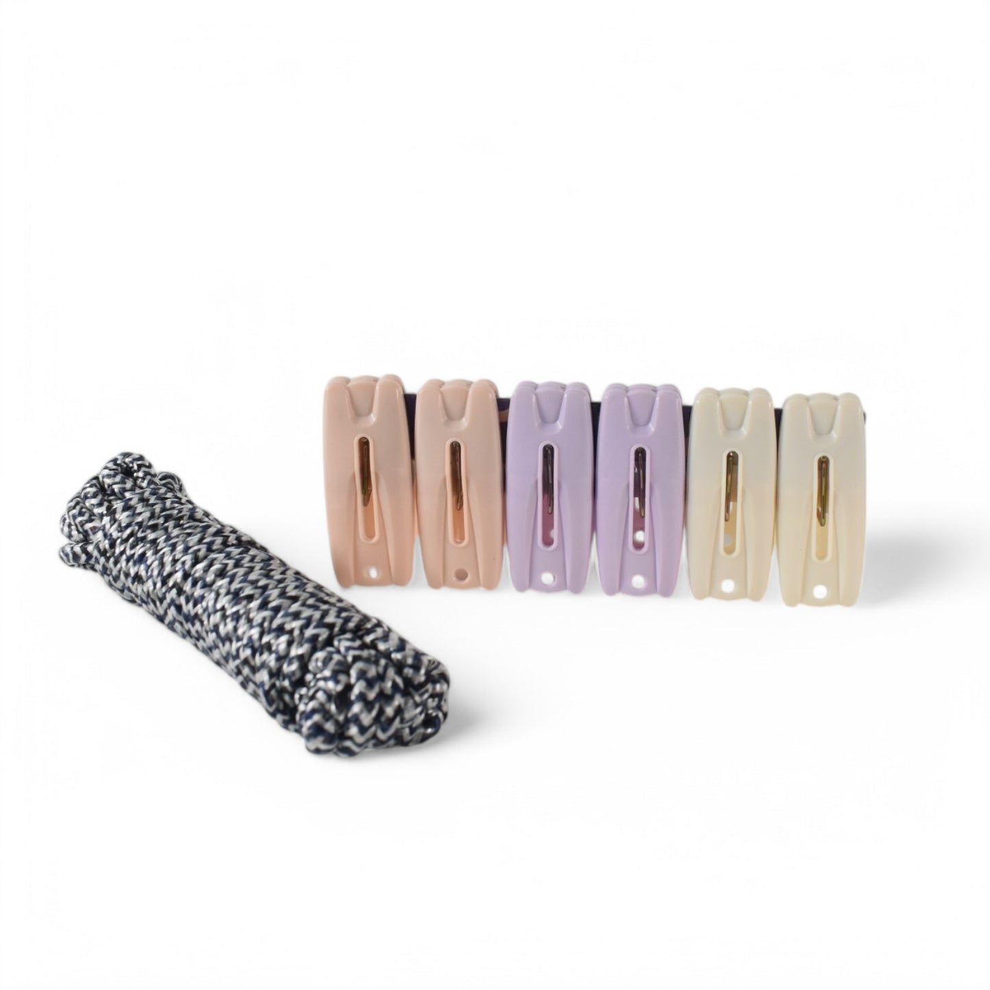 7 Piece Clothes Drying Rope with Clips - Portable Laundry Line - Happy Price - Image 4
